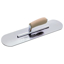 Picture of 10" x 3" Chrome No Burn Pool Trowel with Camel Back Wood Handle