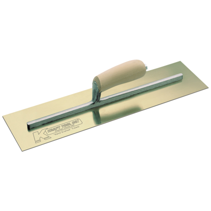 Picture of 14" x 4" Golden Stainless Steel Cement Trowel with Camel Back Wood Handle