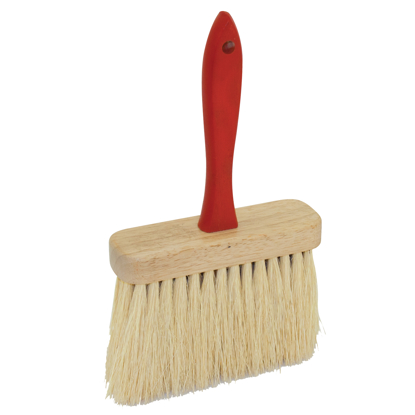 Picture of 6-1/2" x 2" Jumbo Utility Brush with Tampico Fiber Bristles and Red Wood Handle