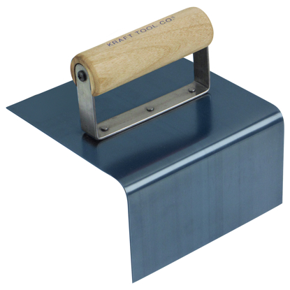 Picture of 6" x 6" x 3-1/2" 1/4"R Blue Crucible Steel Outside Step Tool with Wood Handle