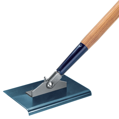 Picture of 9" x 12" 3/8"R 2-Way Blue Steel Walking Edger with Wood Handle