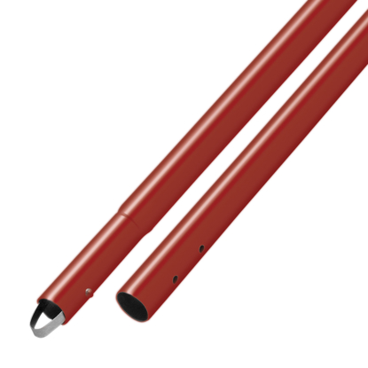 Picture of 6' Red Powder Coated Swaged Button Handle - 1-3/4" Diameter