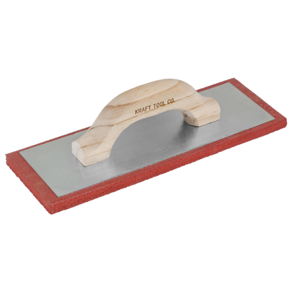 Picture of 12" x 4" x 1/2" Lightweight Red Rubber Float with Wood Handle