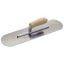 Picture of 16" x 4" Carbon Steel Pool Trowel with a Camel Back Wood Handle on a 7-7/8" Short Shank