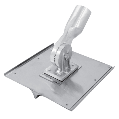 Picture of 8" x 8" 3/8"R, 1/2"D Stainless Steel Walking Seamer/Groover with Threaded Handle Socket