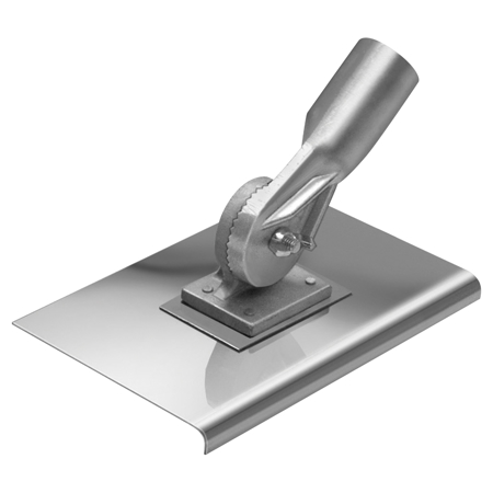 Picture of 8" x 8" 3/8"R Stainless Steel Walking Seamer/Edger with Threaded Handle Socket