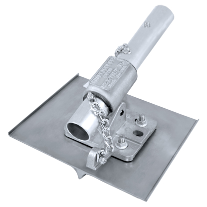 Picture of 8" x 8" 1/2"R, 7/8"D Stainless Steel Walking Groover with EZY-Tilt® II Bracket