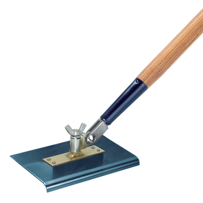 Picture of 9" x 14"  3/8" R All-Angle Swivel Blue Steel Walking Edger with Handle