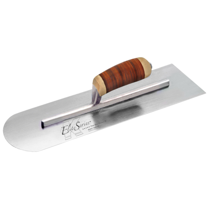 Picture of Elite Series Five Star™ 20" x 4" Carbon Steel Round Front/Square Back Trowel with Leather Handle