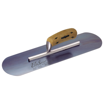 Picture of Elite Series Five Star™ 20" x 5" Blue Steel Pool Trowel with Cork Handle on a 11-5/8" Short Shank