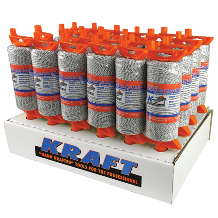 Picture of White & Black Bonded Braided Line - 500' EZ-Winder with Display (Qty 24)